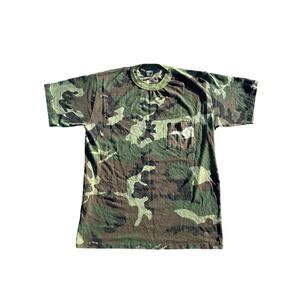 Vintage 80s ace sportswear camo thin single stitched XL shirt Deadstock